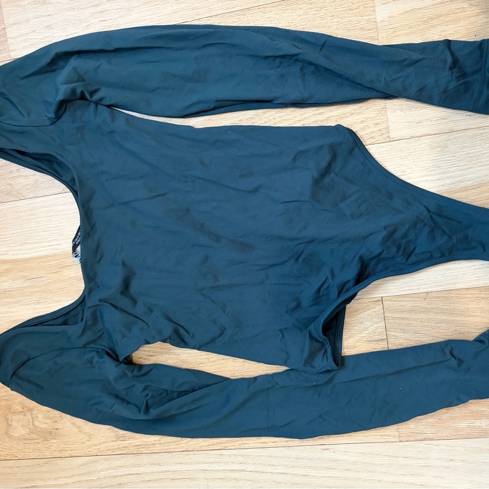 Zara Dark Green Long Sleeve Bodysuit